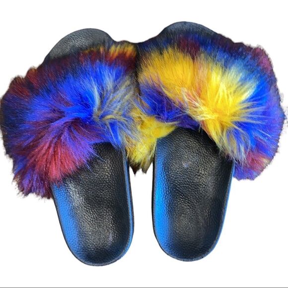 Artificial Fur Women’s Indoor Slides Size 9 - Picture 4 of 8